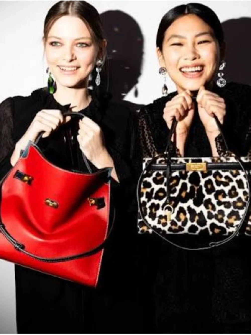 Tory Burch Leopard Print Lee Radziwill Satchel Bag with Crossbody Strap